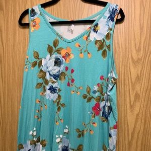 Soft Floral V-Neck Tank